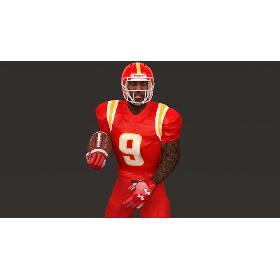 American Football Player 2020 V1 Rigged 3D model